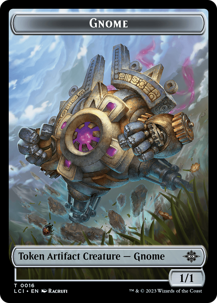 Gnome // Dinosaur (0001) Double-Sided Token [The Lost Caverns of Ixalan Tokens] | Odin's Place