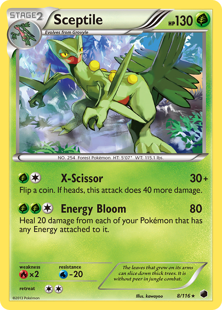 Sceptile (8/116) [Black & White: Plasma Freeze] | Odin's Place