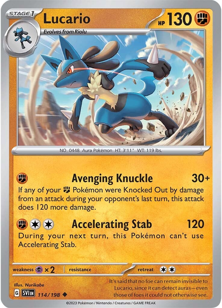 Lucario (114/198) [Scarlet & Violet: Base Set] | Odin's Place