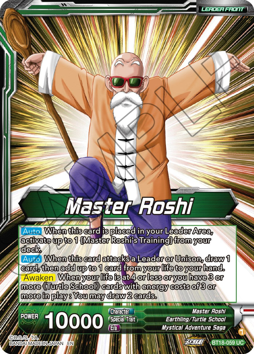 Master Roshi // Son Goku, Krillin, Yamcha, & Master Roshi, Reunited (BT18-059) [Dawn of the Z-Legends] | Odin's Place