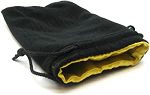 Koplow Large Dice Bag Black Velvet and Gold Satin | Odin's Place