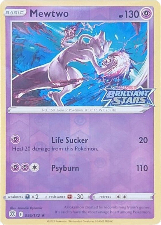 Mewtwo (056/172) (Brilliant Stars Stamped) [Sword & Shield: Brilliant Stars] | Odin's Place