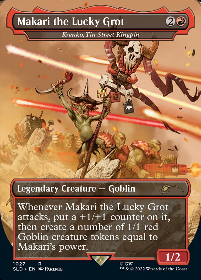 Makari the Lucky Grot - Krenko, Tin Street Kingpin (Borderless) [Secret Lair Drop Series] | Odin's Place