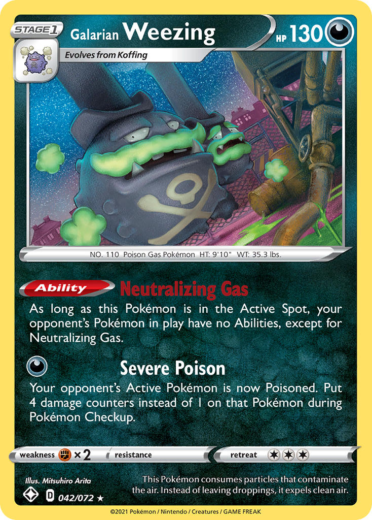Galarian Weezing (042/072) [Sword & Shield: Shining Fates] | Odin's Place