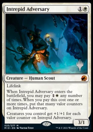 Intrepid Adversary (Promo Pack) [Innistrad: Midnight Hunt Promos] | Odin's Place