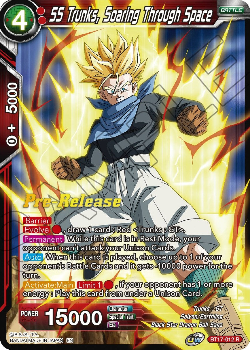 SS Trunks, Soaring Through Space (BT17-012) [Ultimate Squad Prerelease Promos] | Odin's Place