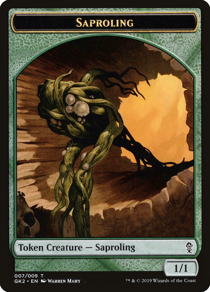 Saproling // Wurm Double-Sided Token [Ravnica Allegiance Guild Kit Tokens] | Odin's Place