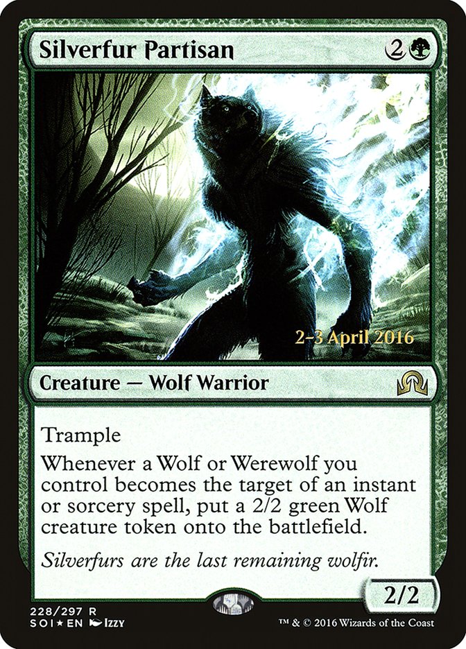 Silverfur Partisan (228) [Shadows over Innistrad Prerelease Promos] | Odin's Place