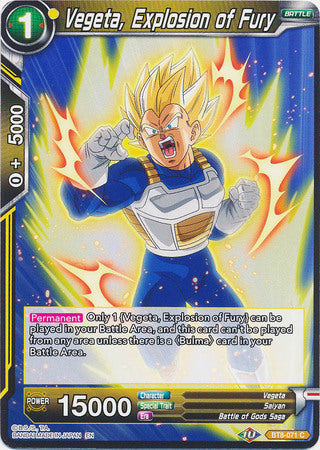 Vegeta, Explosion of Fury (BT8-071) [Malicious Machinations] | Odin's Place