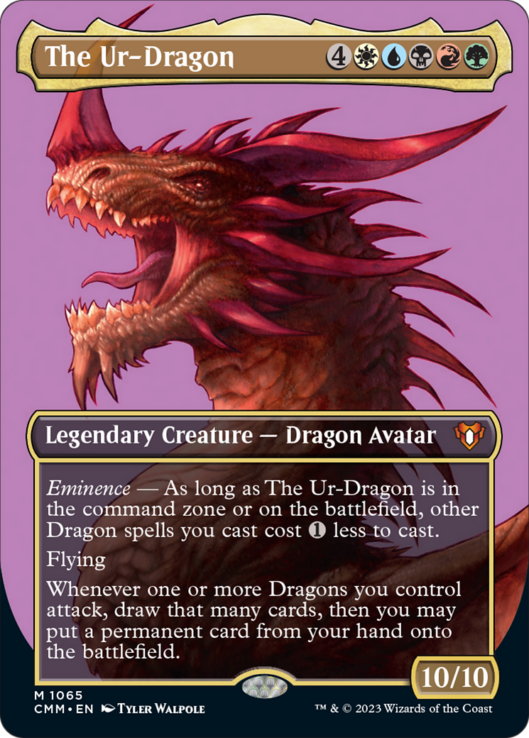 The Ur-Dragon (Borderless Textured Foil Frame Break) [Commander Masters] | Odin's Place
