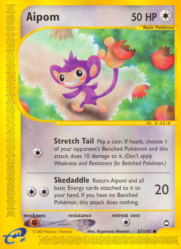 Aipom (67/147) [Aquapolis] | Odin's Place