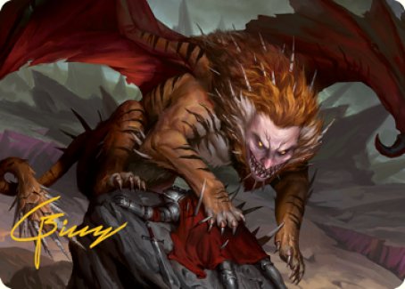 Manticore Art Card (Gold-Stamped Signature) [Dungeons & Dragons: Adventures in the Forgotten Realms Art Series] | Odin's Place