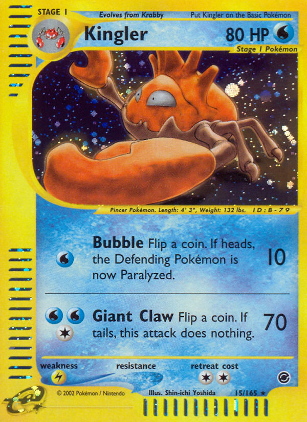 Kingler (15/165) [Expedition: Base Set] | Odin's Place