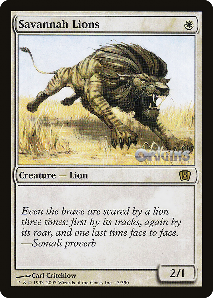 Savannah Lions (Origins 2003) [Oversize Cards] | Odin's Place