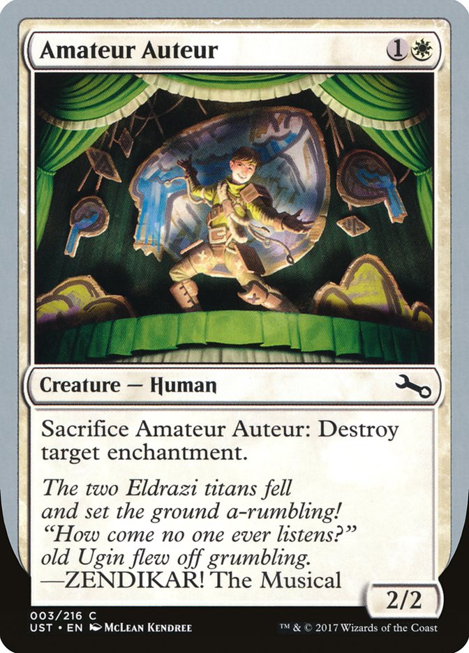 Amateur Auteur (3) (ZENDIKAR! The Musical) [Unstable] | Odin's Place