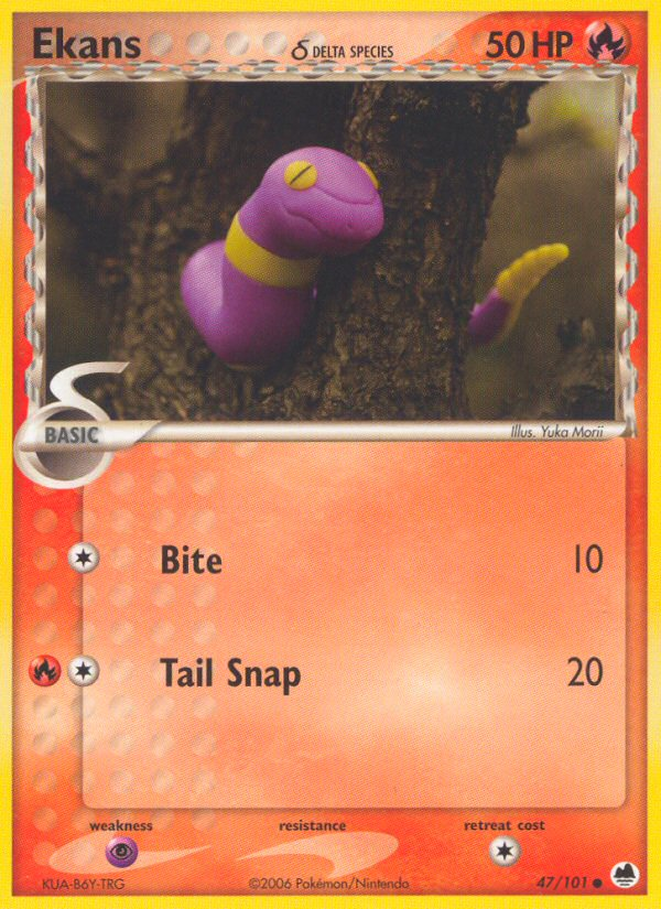 Ekans (47/101) (Delta Species) [EX: Dragon Frontiers] | Odin's Place