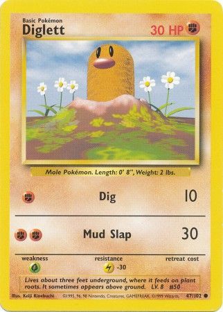 Diglett (47/102) [Base Set Unlimited] | Odin's Place