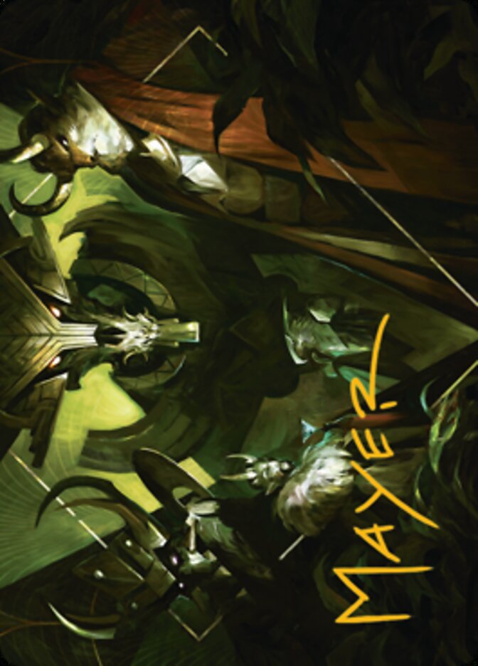 Meeting of the Five Art Card (Gold-Stamped Signature) [Streets of New Capenna Art Series] | Odin's Place