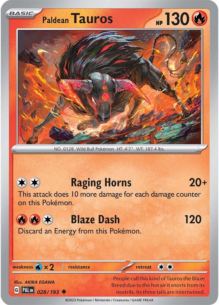 Paldean Tauros (028/193) [Scarlet & Violet: Paldea Evolved] | Odin's Place