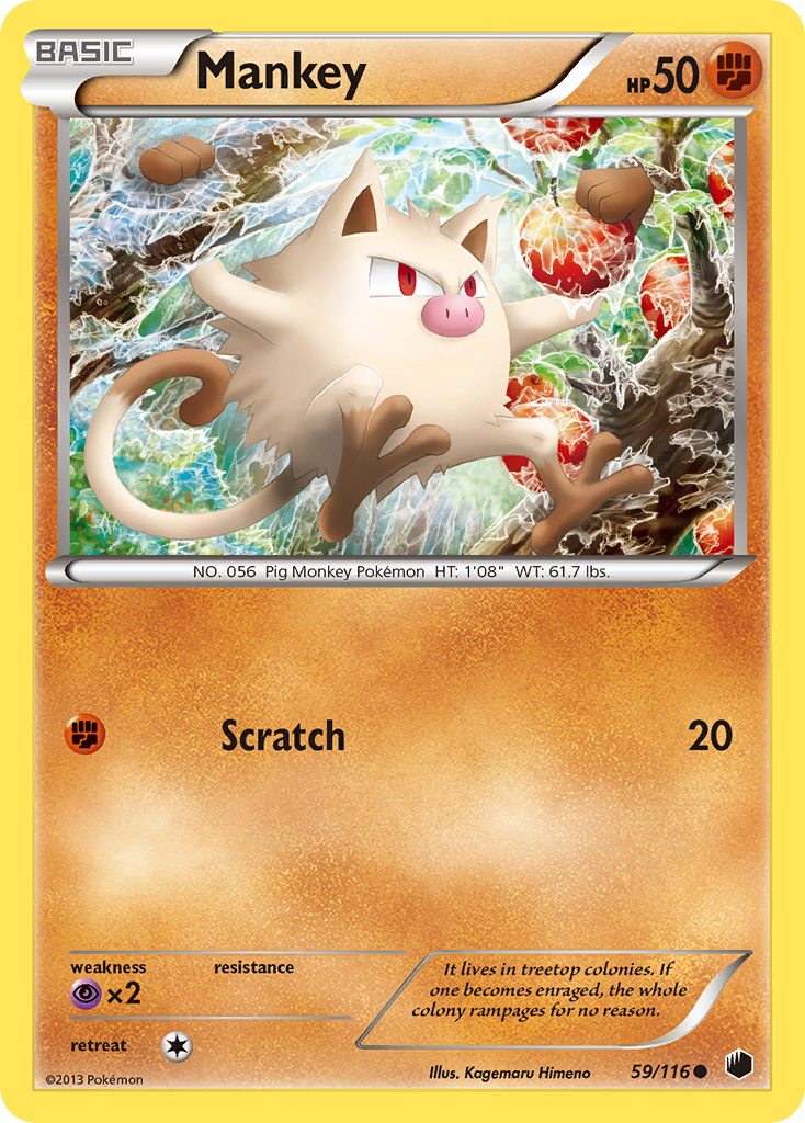 Mankey (59/116) [Black & White: Plasma Freeze] | Odin's Place
