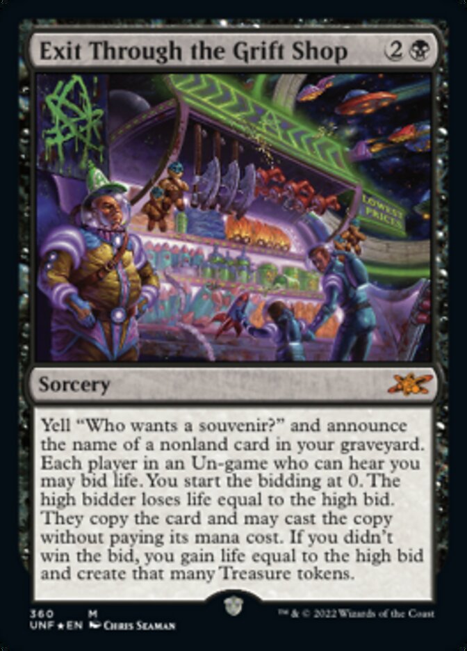 Exit Through the Grift Shop (Galaxy Foil) [Unfinity] | Odin's Place