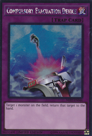 Compulsory Evacuation Device [NKRT-EN044] Platinum Rare | Odin's Place