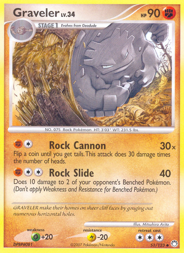 Graveler (51/123) [Diamond & Pearl: Mysterious Treasures] | Odin's Place