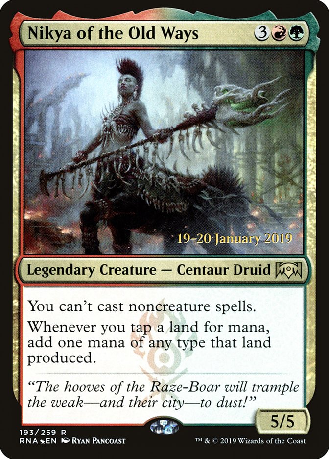 Nikya of the Old Ways (193) [Ravnica Allegiance Prerelease Promos] | Odin's Place