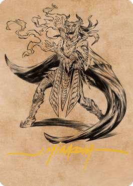 Livaan, Cultist of Tiamat Art Card (Gold-Stamped Signature) [Commander Legends: Battle for Baldur's Gate Art Series] | Odin's Place