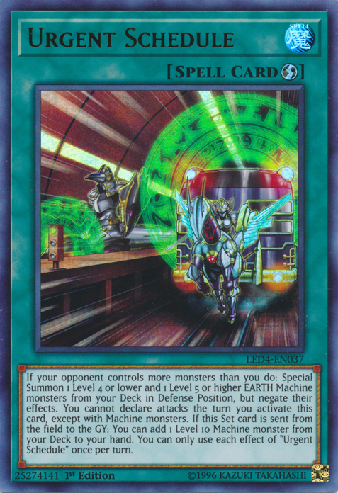 Urgent Schedule [LED4-EN037] Ultra Rare | Odin's Place