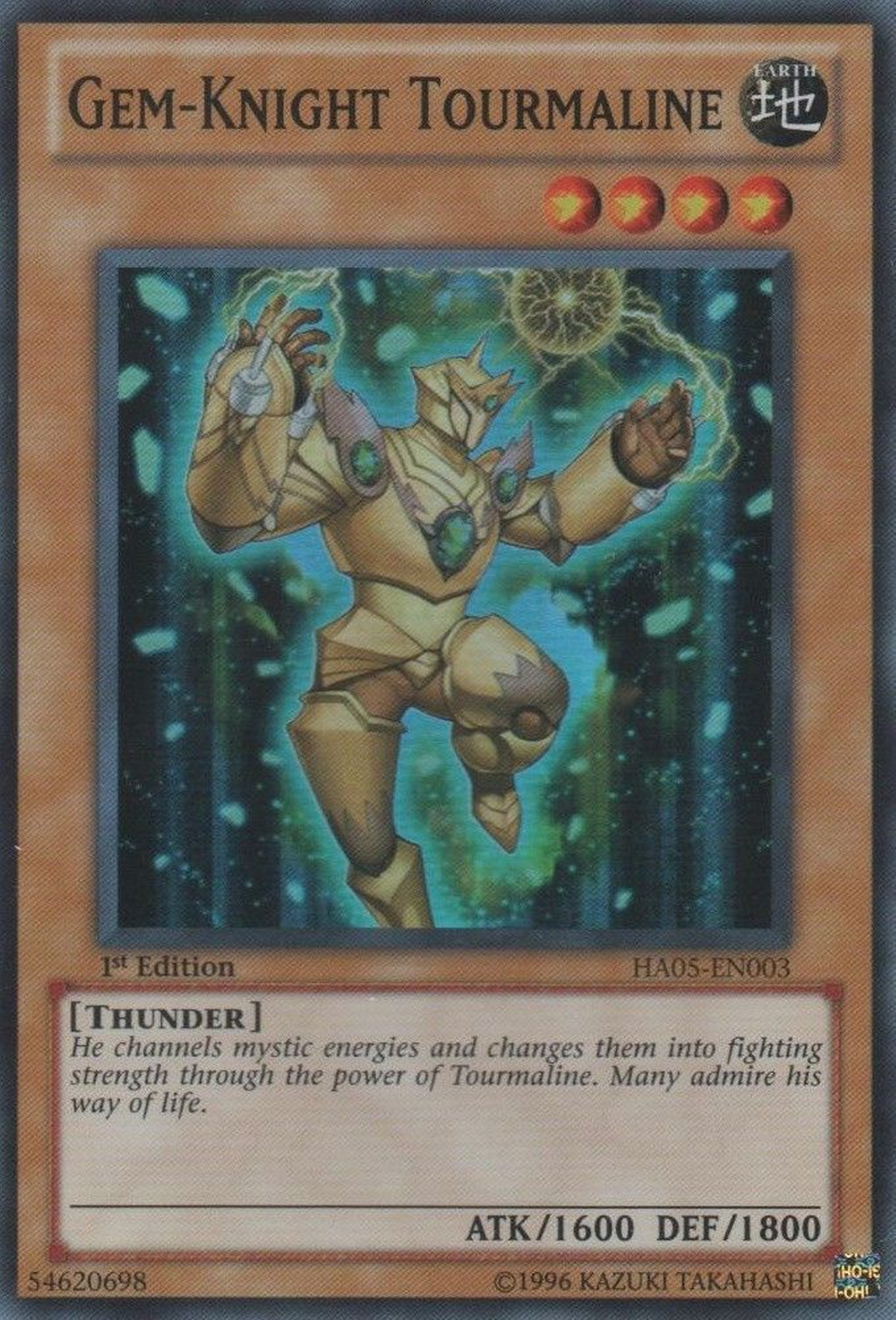 Gem-Knight Tourmaline [HA05-EN003] Super Rare | Odin's Place