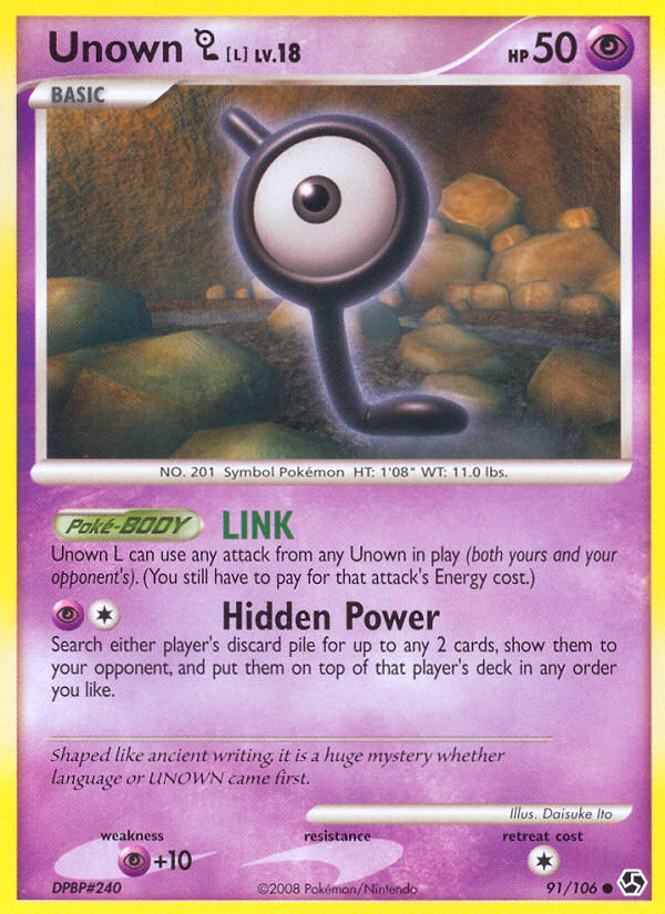 Unown L (91/106) [Diamond & Pearl: Great Encounters] | Odin's Place