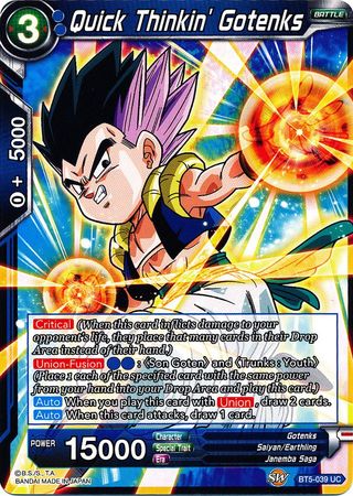 Quick Thinkin' Gotenks (BT5-039) [Miraculous Revival] | Odin's Place