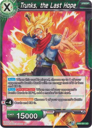 Trunks, the Last Hope (DB3-051) [Giant Force] | Odin's Place