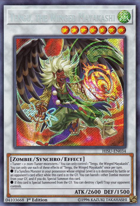 Tengu, the Winged Mayakashi [HISU-EN034] Secret Rare | Odin's Place
