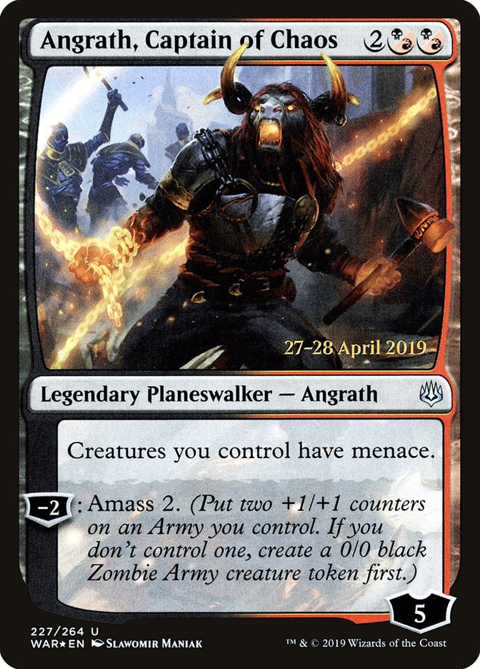 Angrath, Captain of Chaos (227) [War of the Spark Prerelease Promos] | Odin's Place