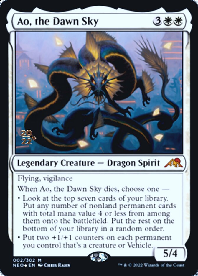 Ao, the Dawn Sky [Kamigawa: Neon Dynasty Prerelease Promos] | Odin's Place