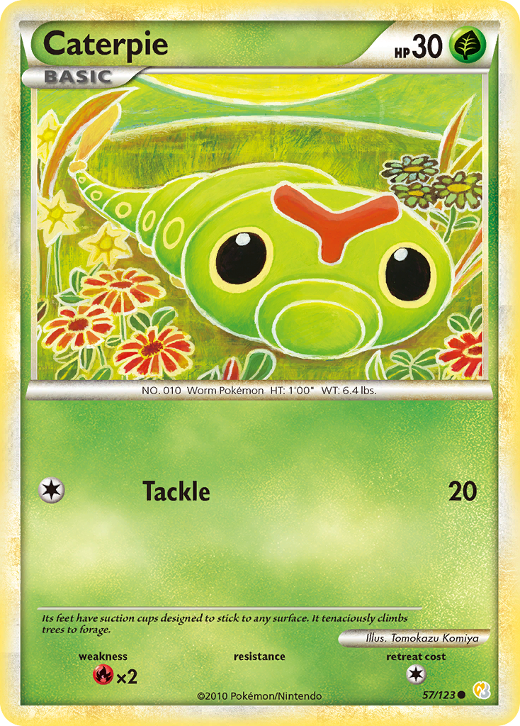 Caterpie (57/123) [HeartGold & SoulSilver: Base Set] | Odin's Place