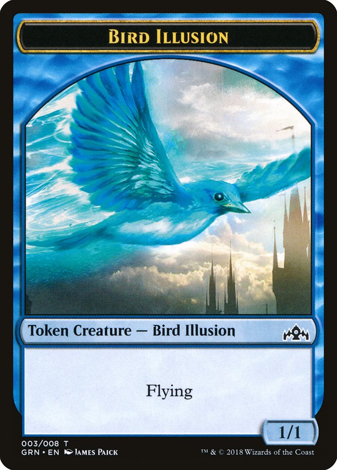Bird Illusion Token (3) [Guilds of Ravnica Tokens] | Odin's Place