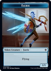 Faerie // Food (17) Double-Sided Token [Throne of Eldraine Tokens] | Odin's Place