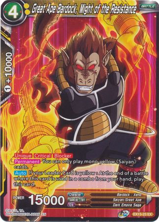 Great Ape Bardock, Might of the Resistance (EX13-23) [Special Anniversary Set 2020] | Odin's Place