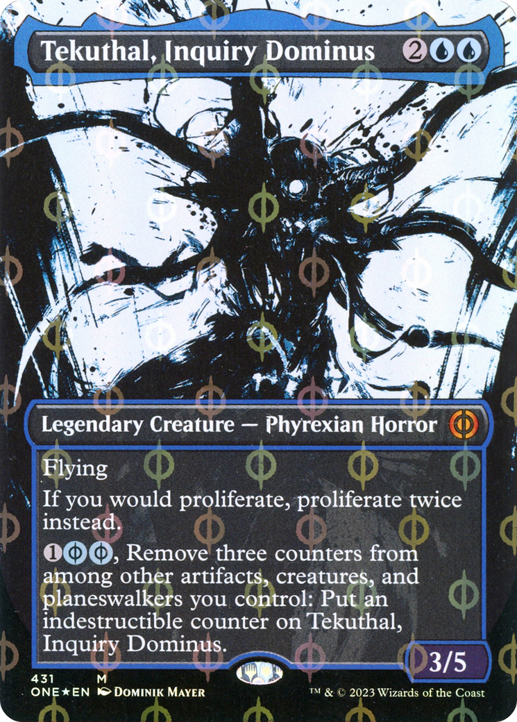 Tekuthal, Inquiry Dominus (Borderless Ichor Step-and-Compleat Foil) [Phyrexia: All Will Be One] | Odin's Place