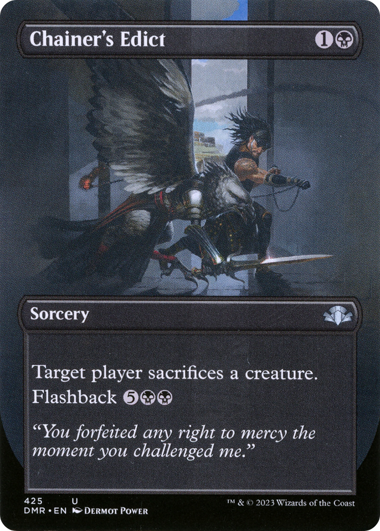 Chainer's Edict (Borderless Alternate Art) [Dominaria Remastered] | Odin's Place