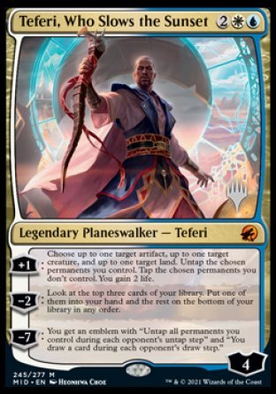 Teferi, Who Slows the Sunset (Promo Pack) [Innistrad: Midnight Hunt Promos] | Odin's Place