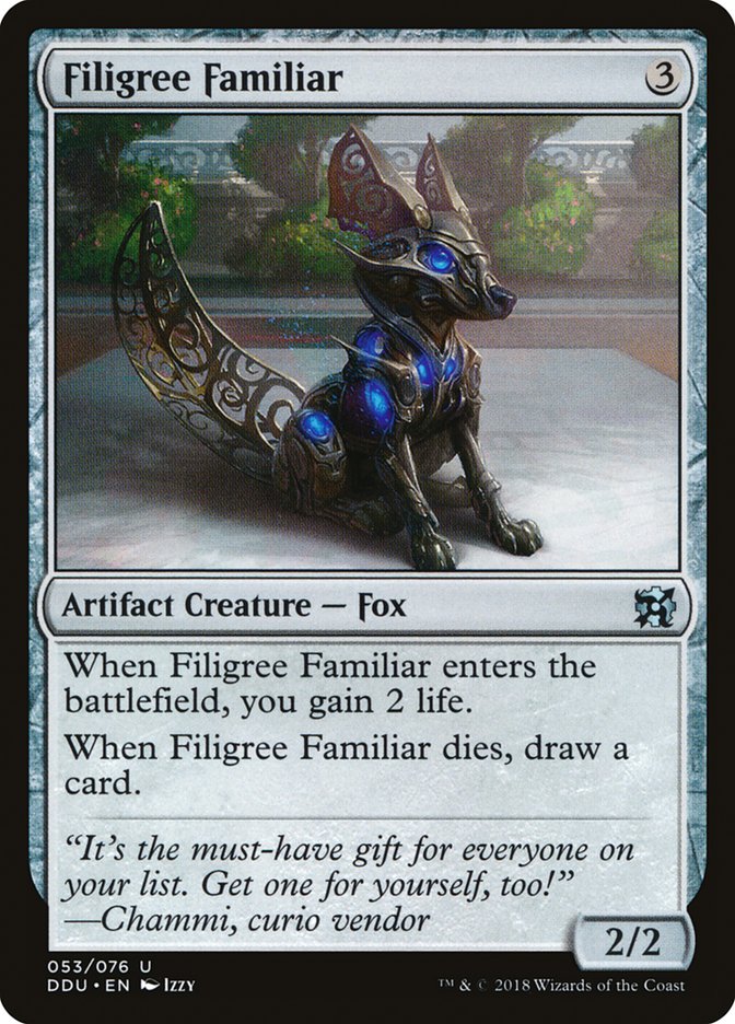 Filigree Familiar (53) [Duel Decks: Elves vs. Inventors] | Odin's Place