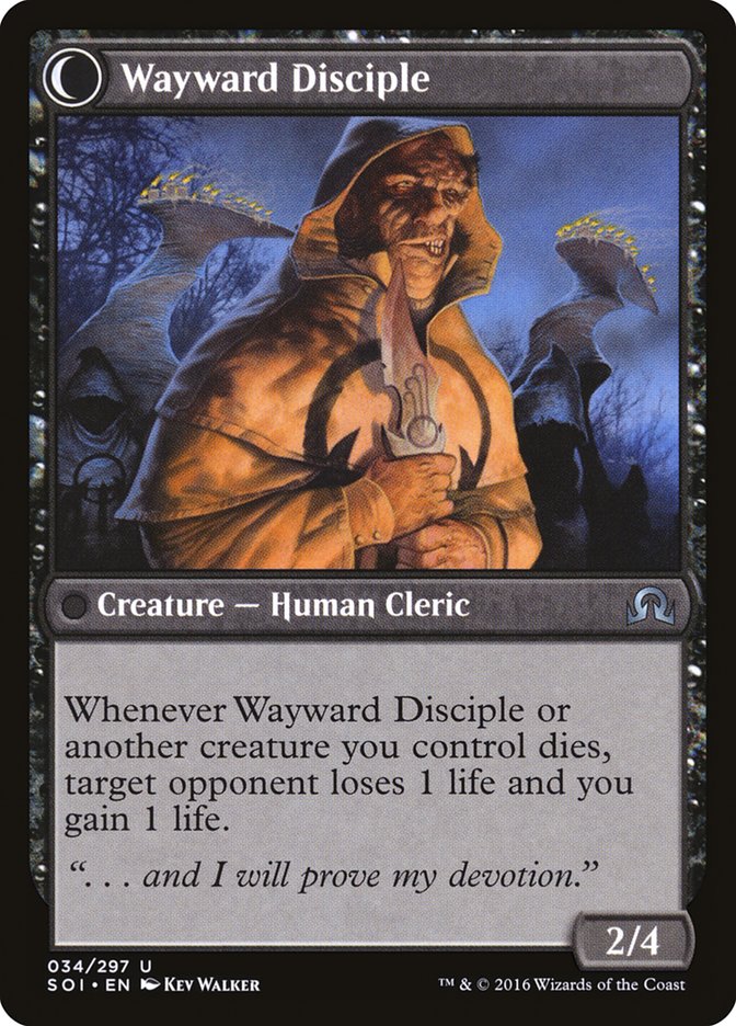 Pious Evangel // Wayward Disciple [Shadows over Innistrad] | Odin's Place