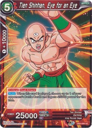 Tien Shinhan, Eye for an Eye (DB3-006) [Giant Force] | Odin's Place
