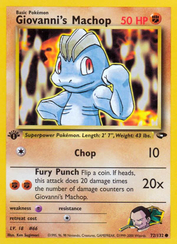 Giovanni's Machop (72/132) [Gym Challenge 1st Edition] | Odin's Place