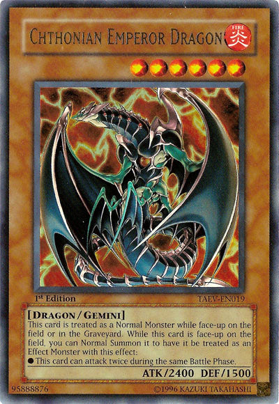 Chthonian Emperor Dragon [TAEV-EN019] Ultra Rare | Odin's Place