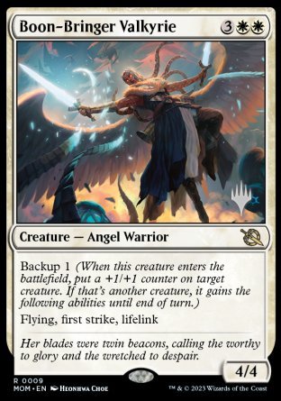 Boon-Bringer Valkyrie (Promo Pack) [March of the Machine Promos] | Odin's Place